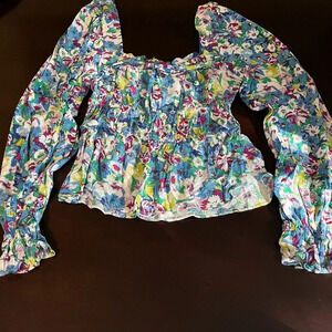 SO~VIBRANT BLOUSE~SEXY FLORAL~